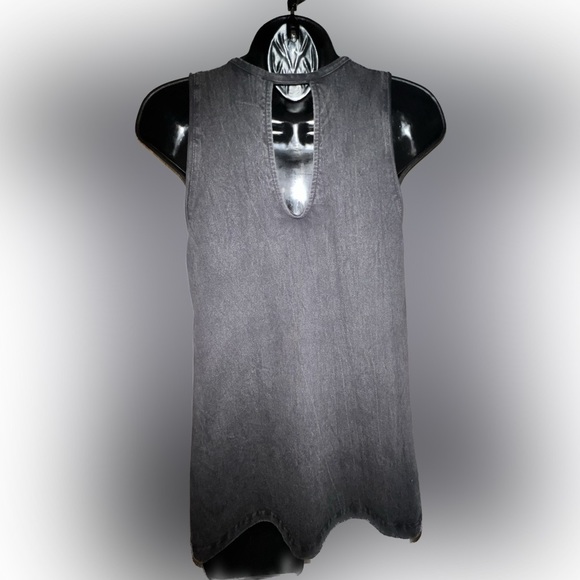 O’Neill Anna Sui flutter Tank Top Distressed Black Women, Size Small - Picture 3 of 7